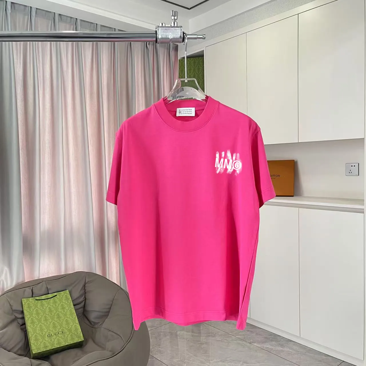 MM 6 2025 New Arrival logo 300g t Same Style Size：S M L XL XXL ：Black White Red Gray